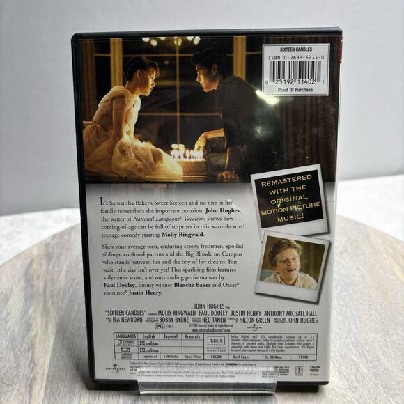 Sixteen Candles (DVD, 2003) - Picture 2 of 4